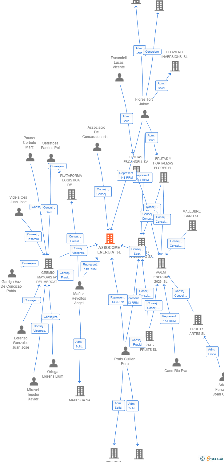 Vinculaciones societarias de ASSOCOME ENERGIA SL