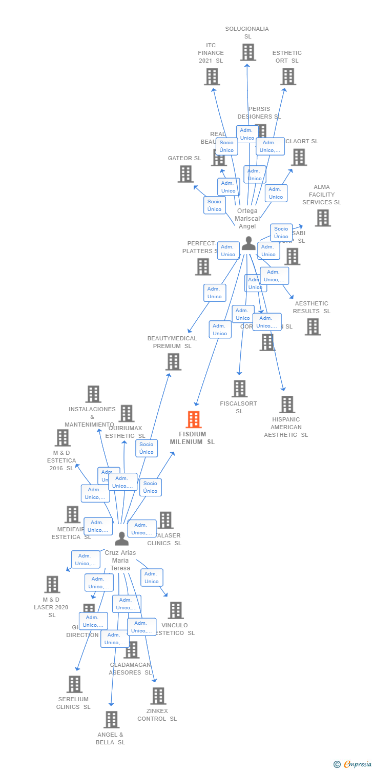 Vinculaciones societarias de FISDIUM MILENIUM SL