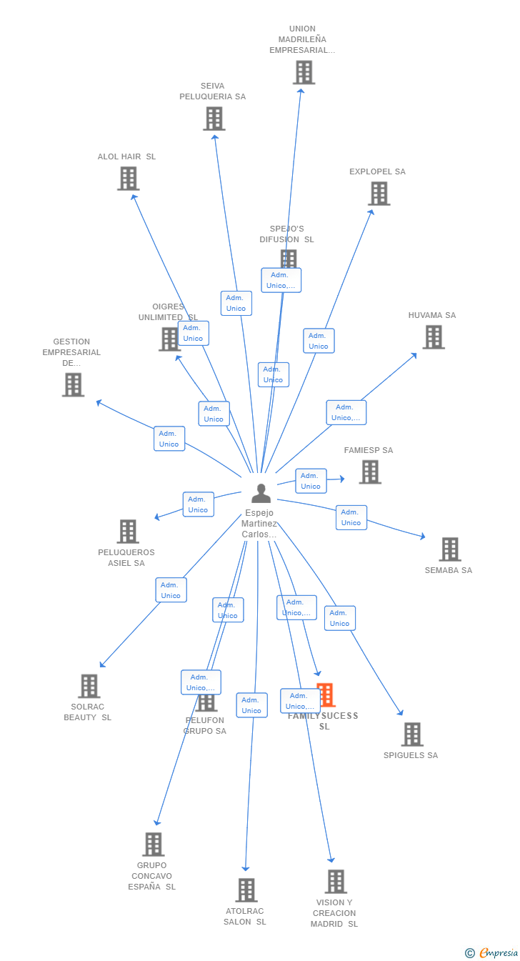 Vinculaciones societarias de FAMILYSUCESS SL