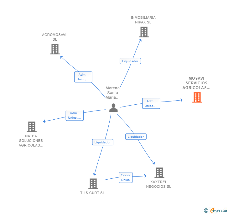 Vinculaciones societarias de MOSAVI SERVICIOS AGRICOLAS SL