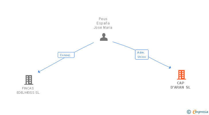 Vinculaciones societarias de CAP D'ARAN SL