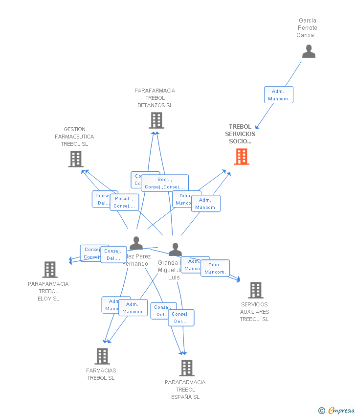 Vinculaciones societarias de TREBOL SERVICIOS SOCIO SANITARIOS SL