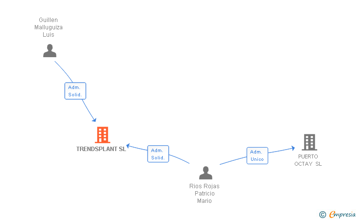 Vinculaciones societarias de TRENDSPLANT SL