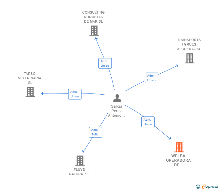 Vinculaciones societarias de WELBA OPERADORA DE TRANSPORTES SL