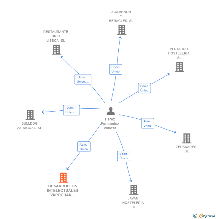 Vinculaciones societarias de DESARROLLOS INTELECTUALES VAPOCHAN SL