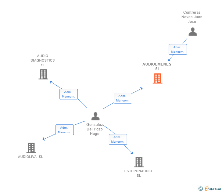 Vinculaciones societarias de AUDIOLMENES SL