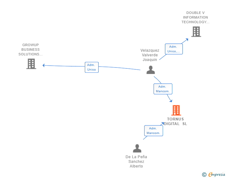 Vinculaciones societarias de TORNUS DIGITAL SL
