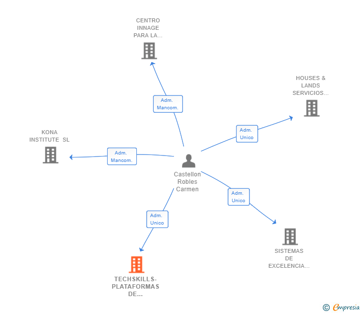 Vinculaciones societarias de TECHSKILLS-PLATAFORMAS DE DESARROLLO SL