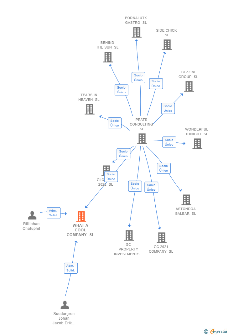 Vinculaciones societarias de WHAT A COOL COMPANY SL