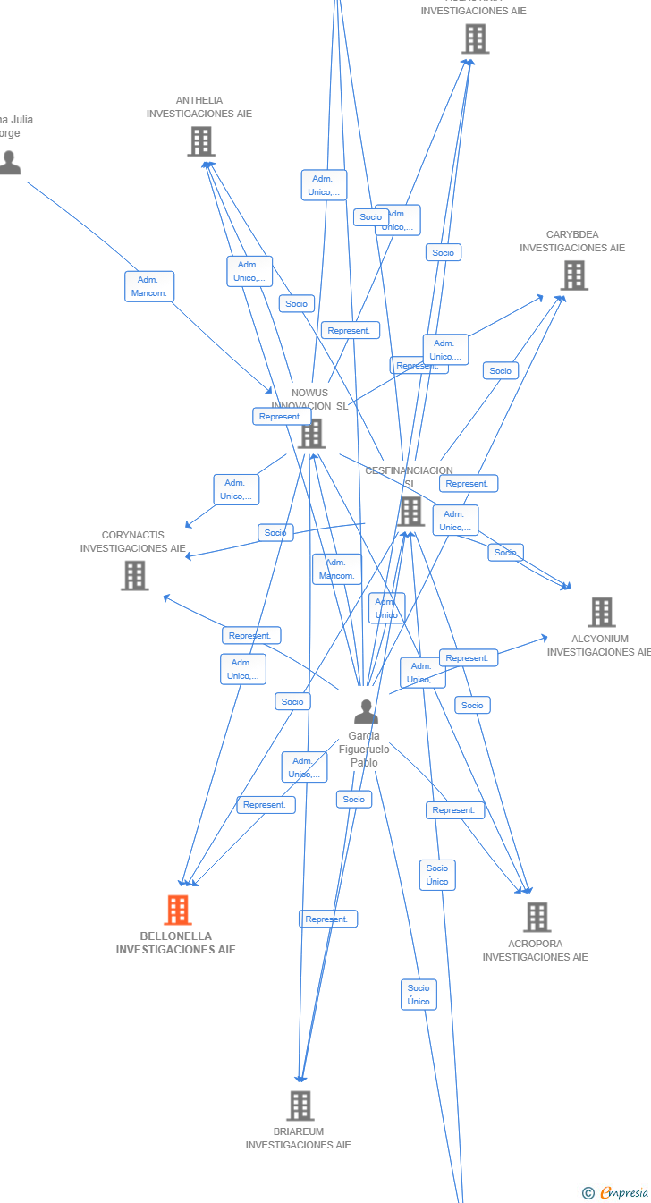 Vinculaciones societarias de BELLONELLA INVESTIGACIONES AIE