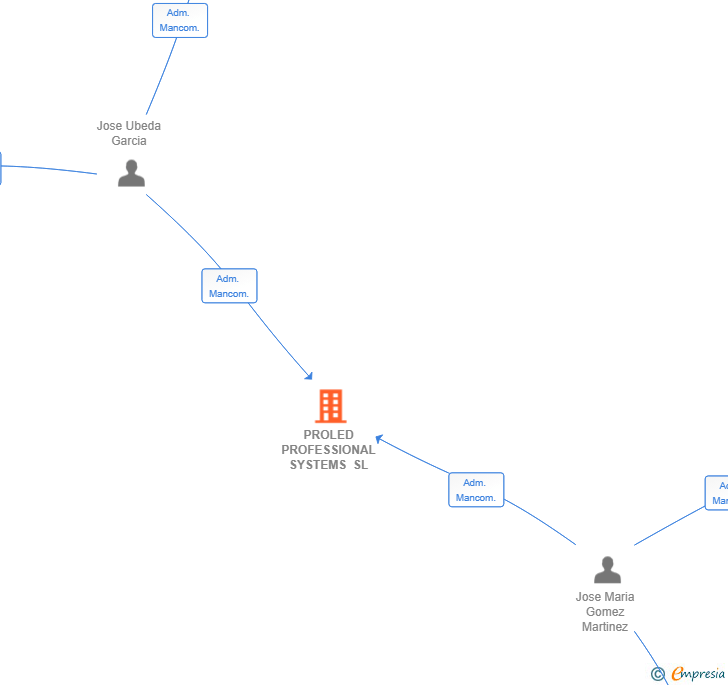 Vinculaciones societarias de PROLED PROFESSIONAL SYSTEMS SL