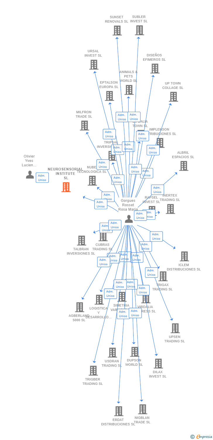 Vinculaciones societarias de NEUROSENSORIAL INSTITUTE SL