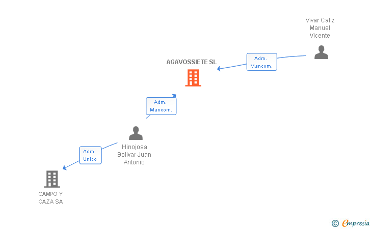 Vinculaciones societarias de AGAVOSSIETE SL