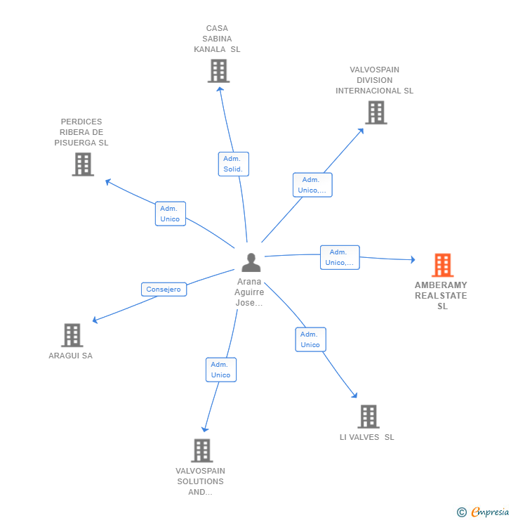 Vinculaciones societarias de AMBERAMY REALSTATE SL