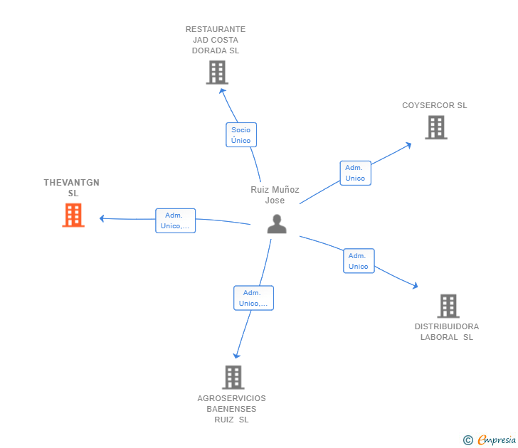 Vinculaciones societarias de THEVANTGN SL