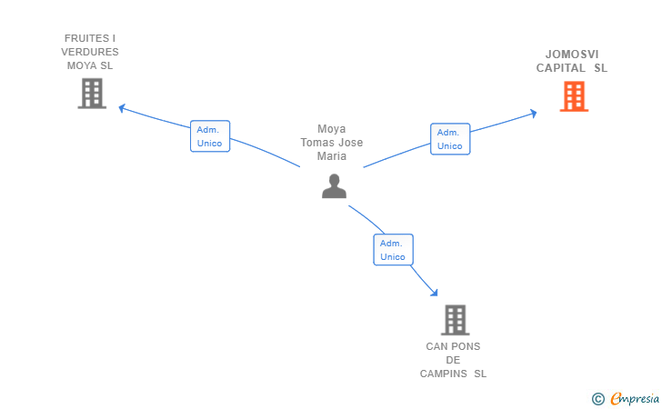 Vinculaciones societarias de JOMOSVI CAPITAL SL