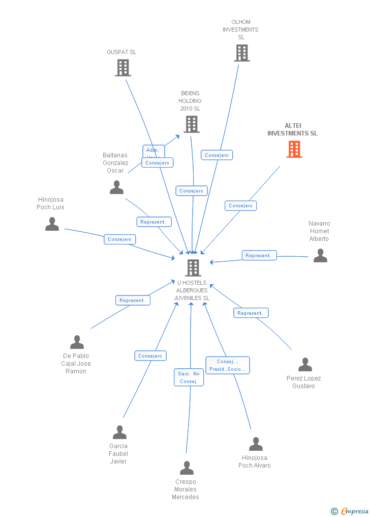 Vinculaciones societarias de ALTEI INVESTMENTS SL