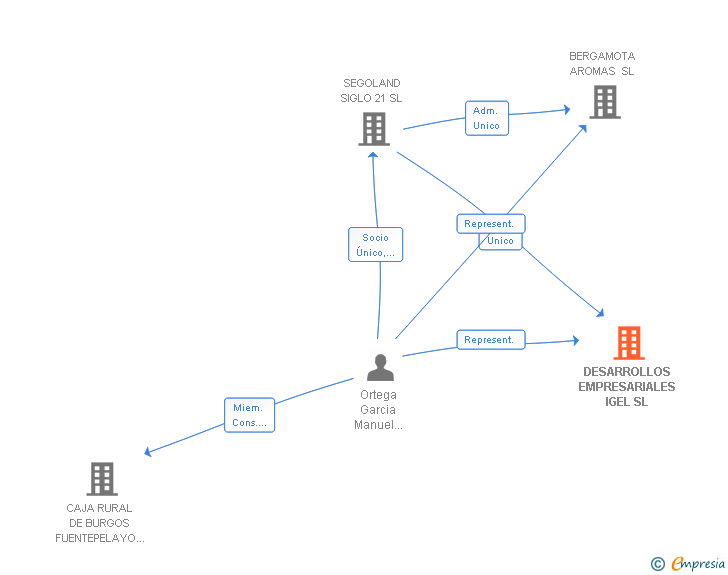 Vinculaciones societarias de DESARROLLOS EMPRESARIALES IGEL SL