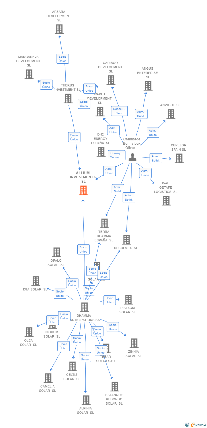 Vinculaciones societarias de ALLIUM INVESTMENTS SL