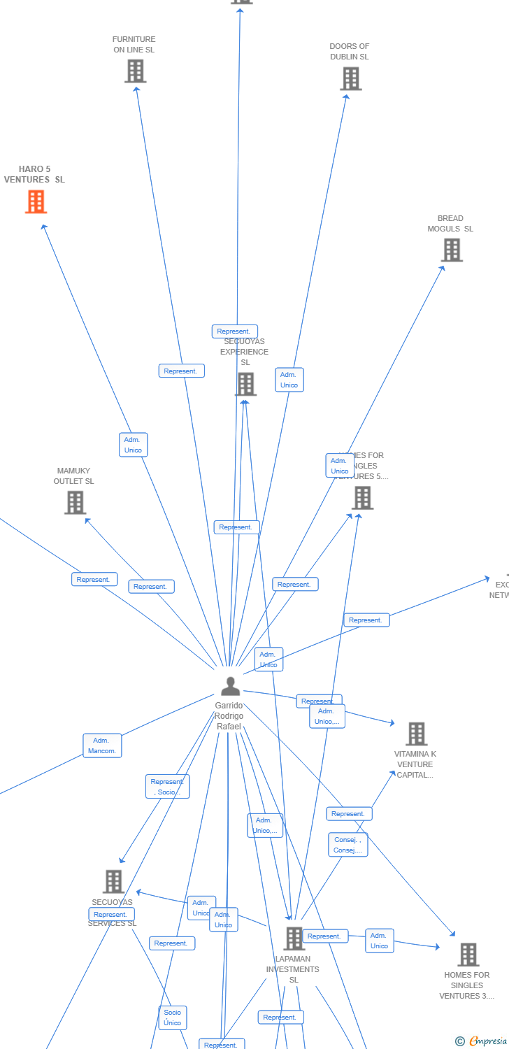 Vinculaciones societarias de HARO 5 VENTURES SL