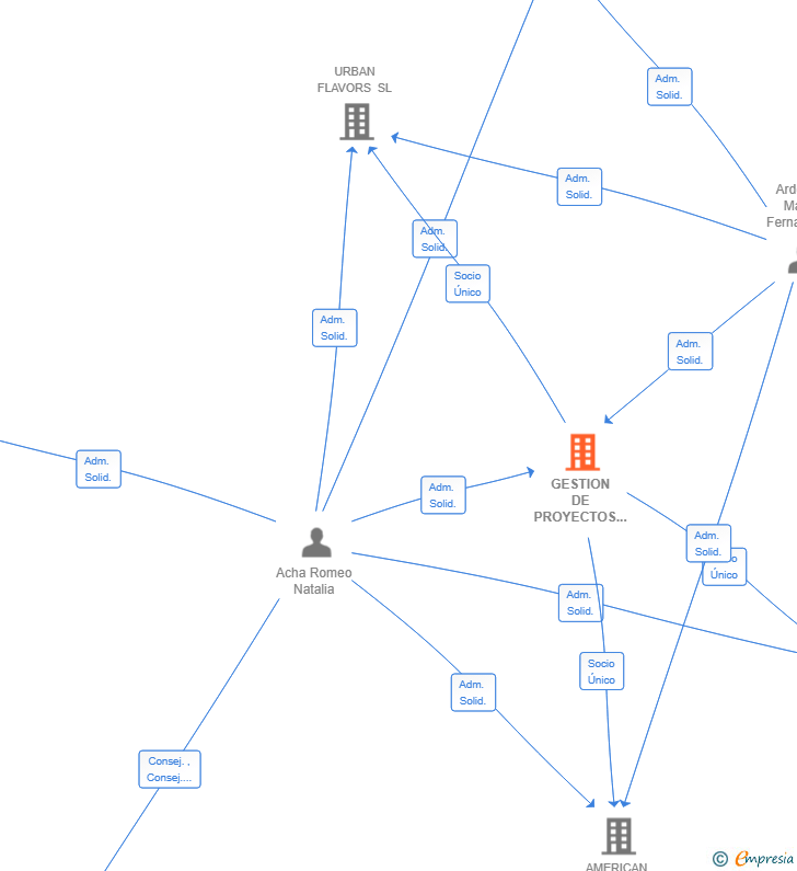 Vinculaciones societarias de GESTION DE PROYECTOS E INICIATIVAS DE INVERSION SL