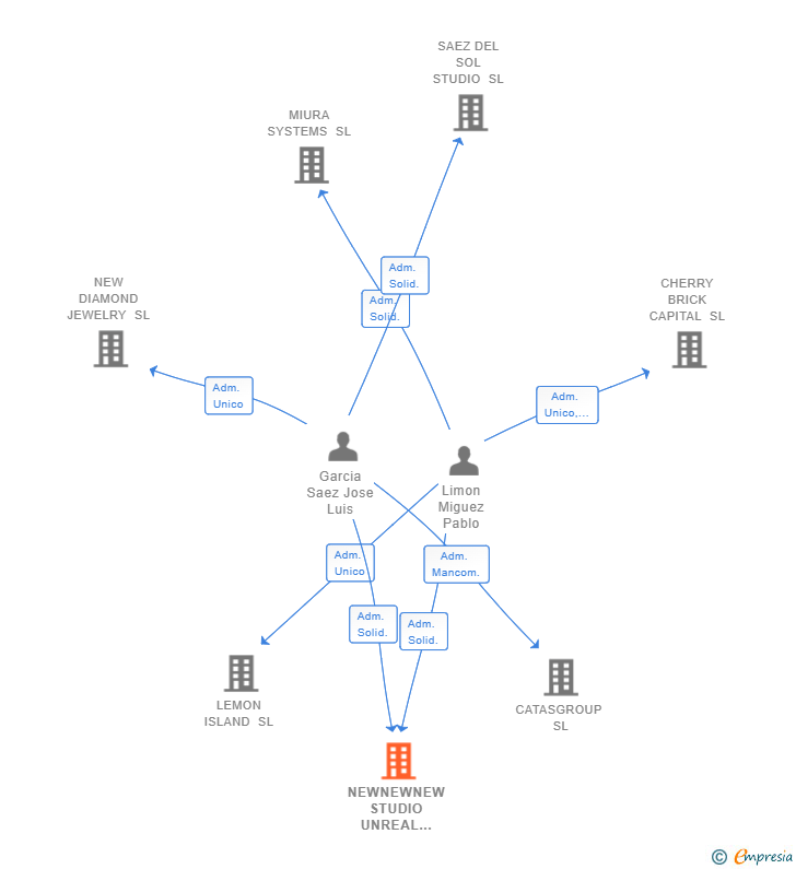 Vinculaciones societarias de NEWNEWNEW STUDIO UNREAL REALITY SL