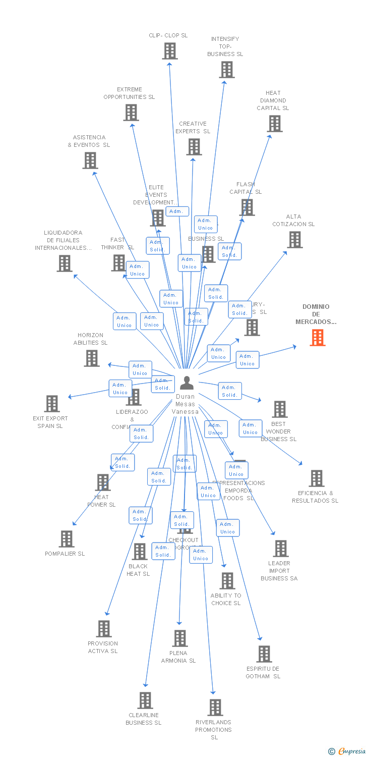 Vinculaciones societarias de DOMINIO DE MERCADOS SL