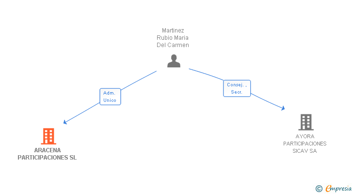 Vinculaciones societarias de ARACENA PARTICIPACIONES SL