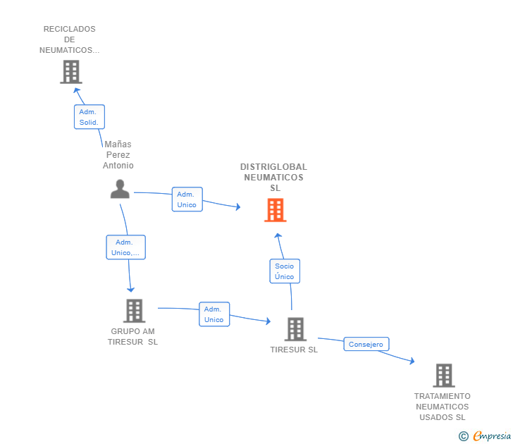 Vinculaciones societarias de DISTRIGLOBAL NEUMATICOS SL