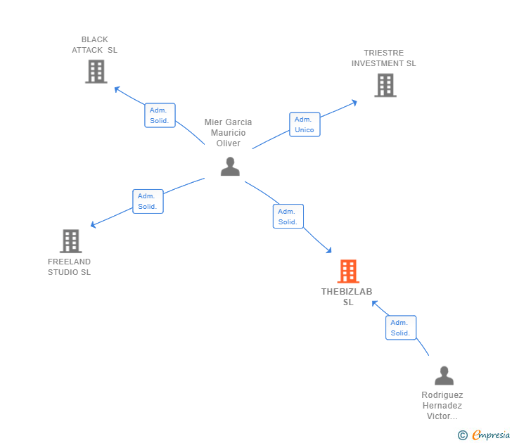 Vinculaciones societarias de THEBIZLAB SL