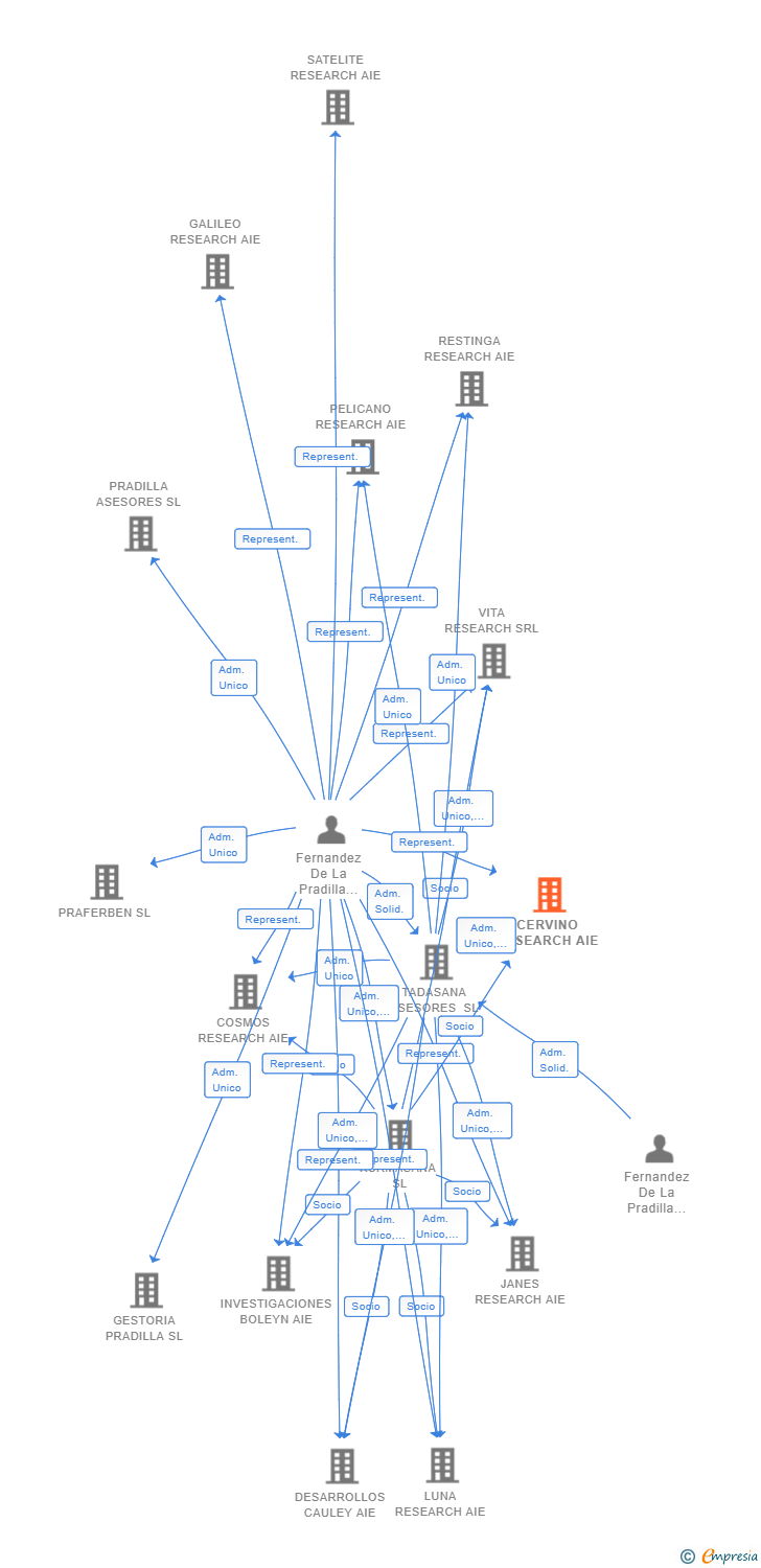 Vinculaciones societarias de CERVINO RESEARCH AIE