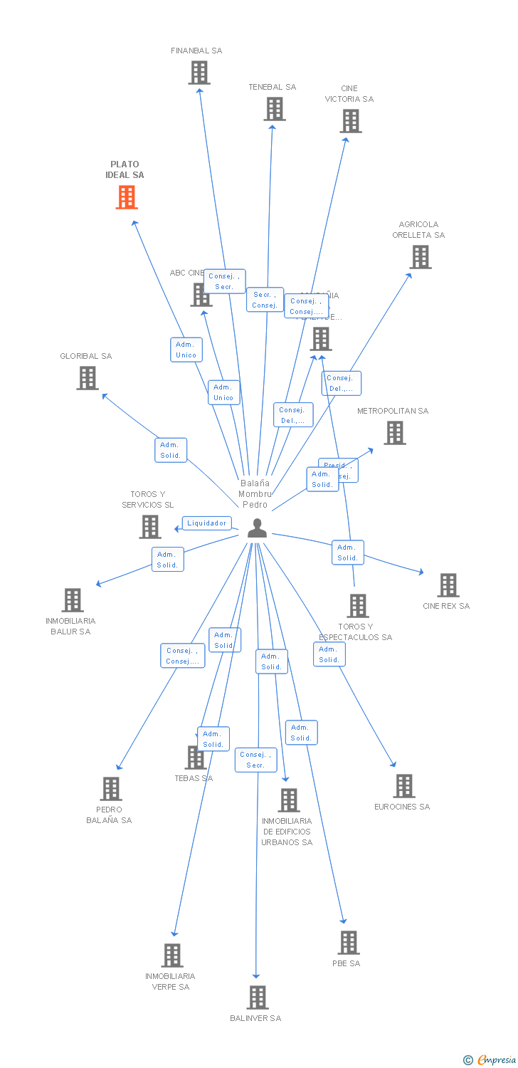 Vinculaciones societarias de PLATO IDEAL SA