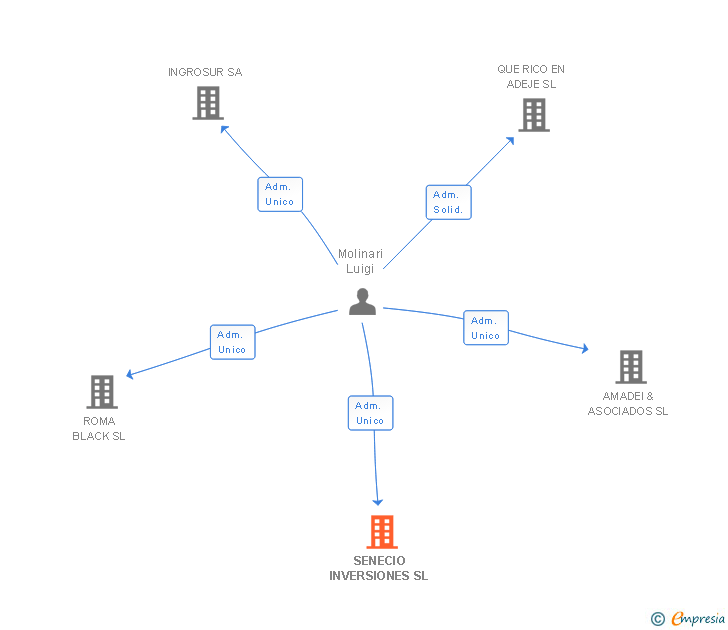 Vinculaciones societarias de SENECIO INVERSIONES SL