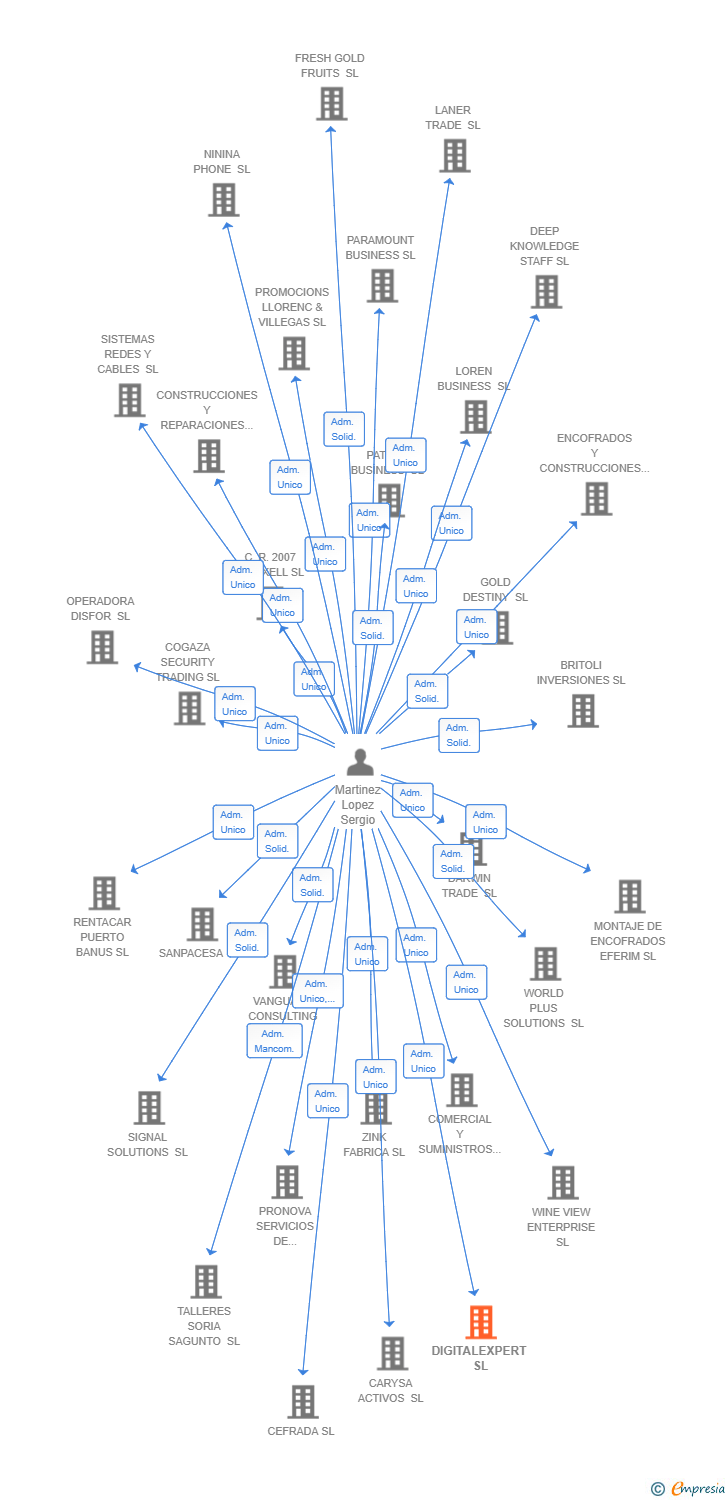 Vinculaciones societarias de DIGITALEXPERT SL