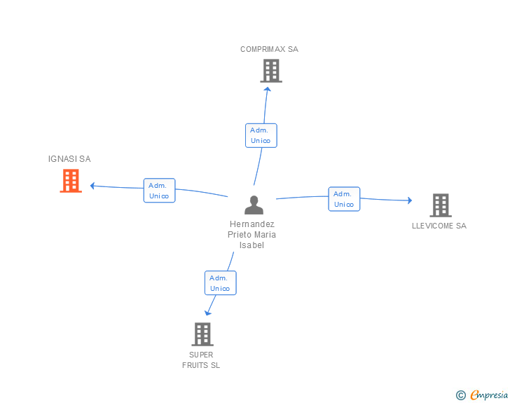 Vinculaciones societarias de IGNASI SA