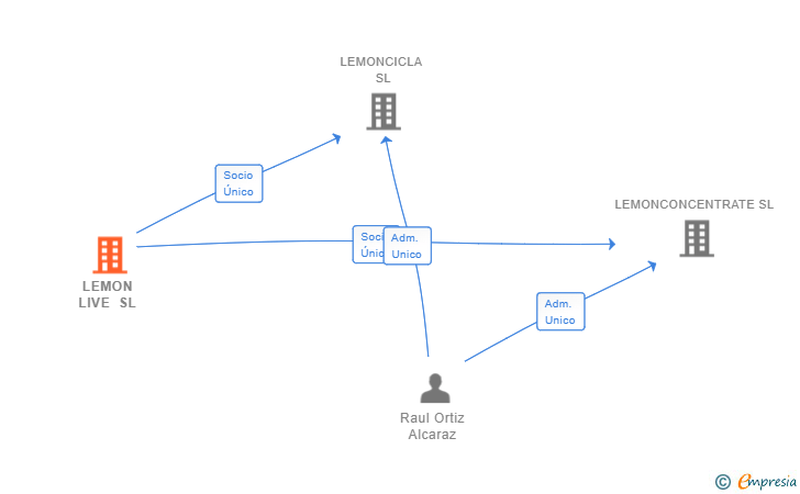 Vinculaciones societarias de LEMON LIVE SL