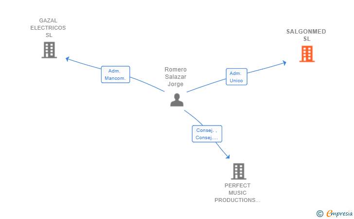 Vinculaciones societarias de SALGONMED SL