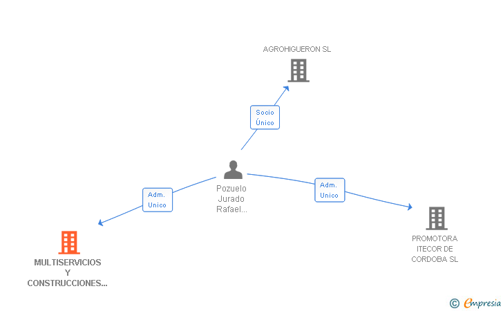 Vinculaciones societarias de MULTISERVICIOS Y CONSTRUCCIONES LA PALMERA 2009 SL