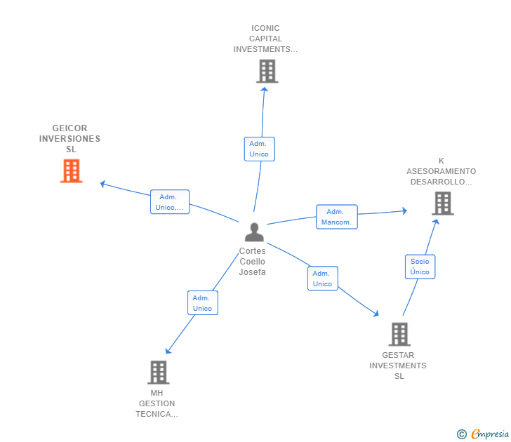 Vinculaciones societarias de GEICOR INVERSIONES SL