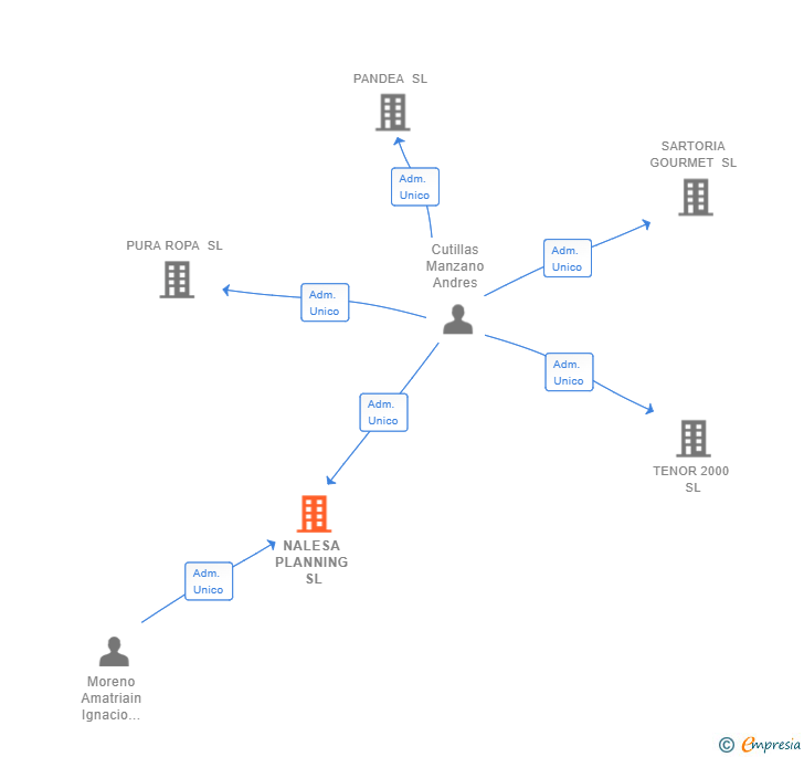 Vinculaciones societarias de NALESA PLANNING SL