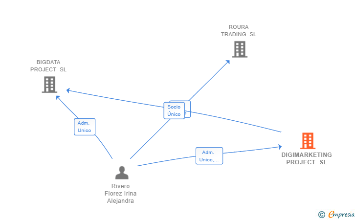 Vinculaciones societarias de DIGIMARKETING PROJECT SL