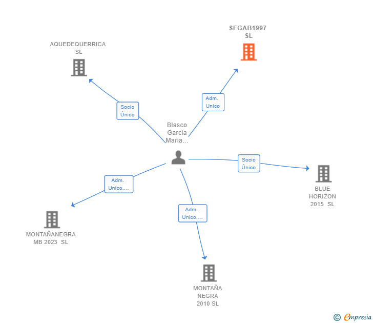 Vinculaciones societarias de SEGAB1997 SL