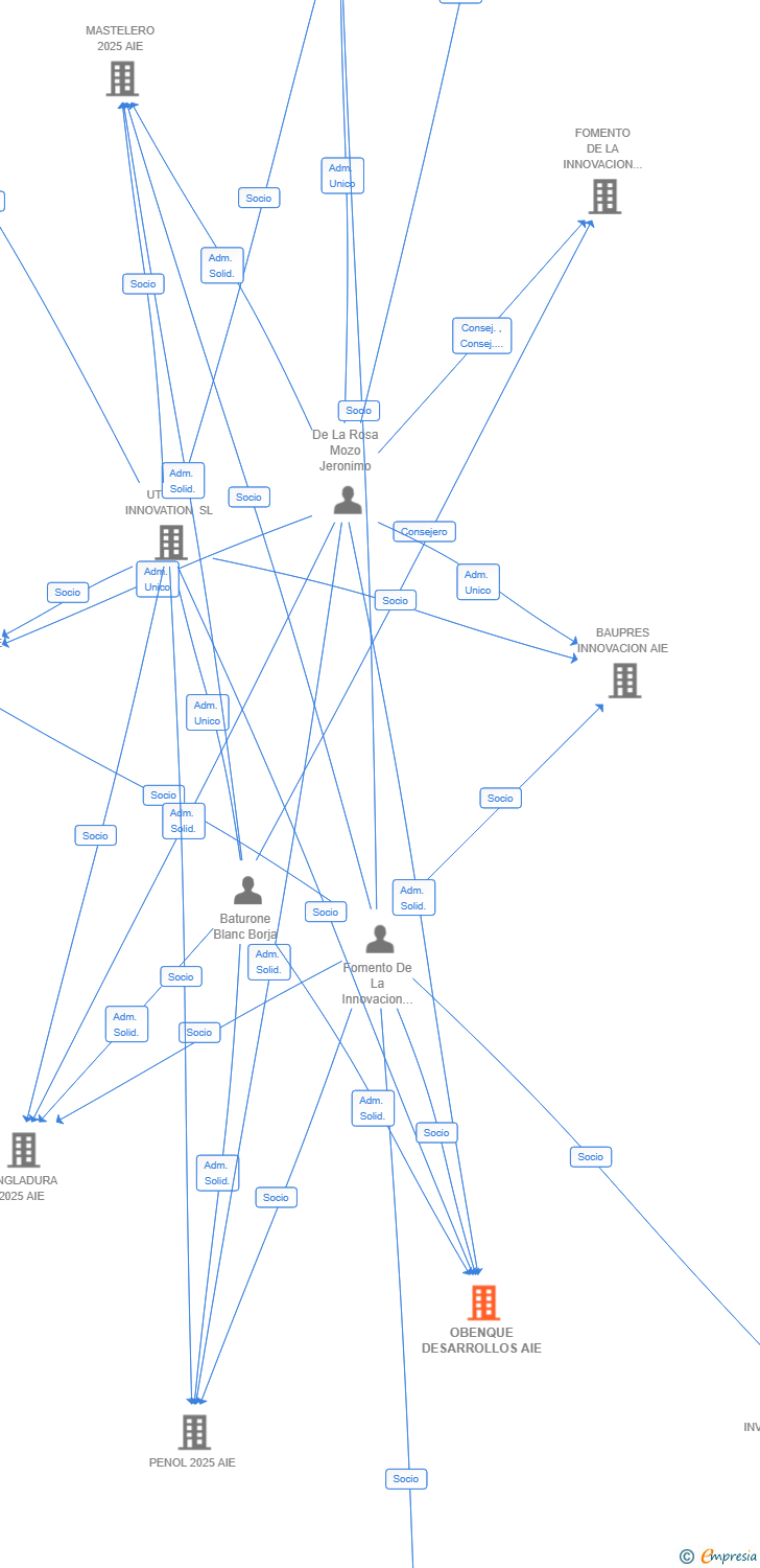 Vinculaciones societarias de OBENQUE DESARROLLOS AIE