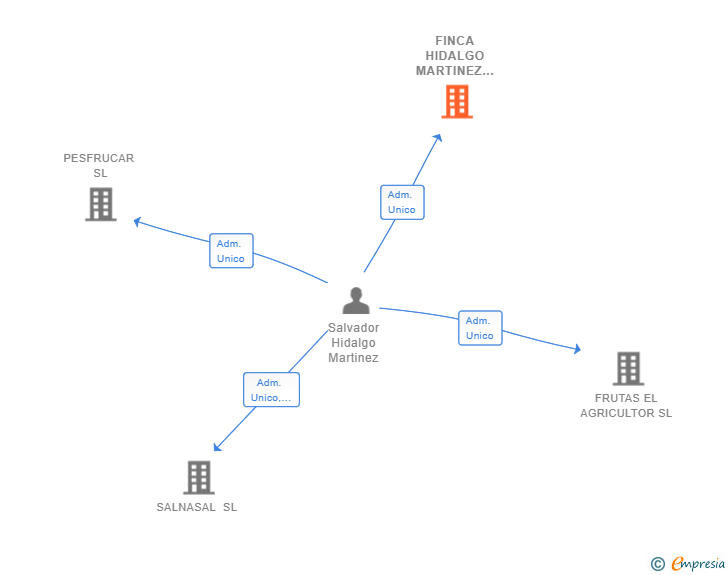 Vinculaciones societarias de FINCA HIDALGO MARTINEZ SL