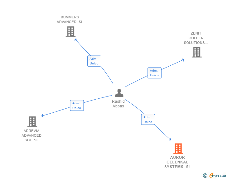 Vinculaciones societarias de AUROR CELENKAL SYSTEMS SL