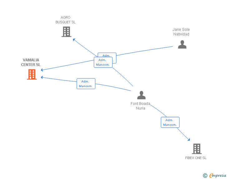 Vinculaciones societarias de VAMALIA CENTER SL