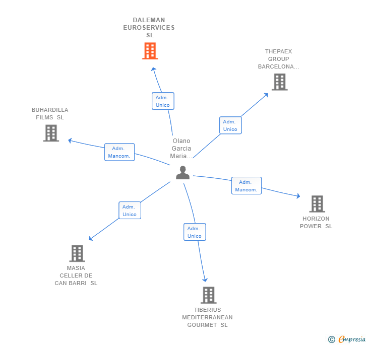 Vinculaciones societarias de DALEMAN EUROSERVICES SL