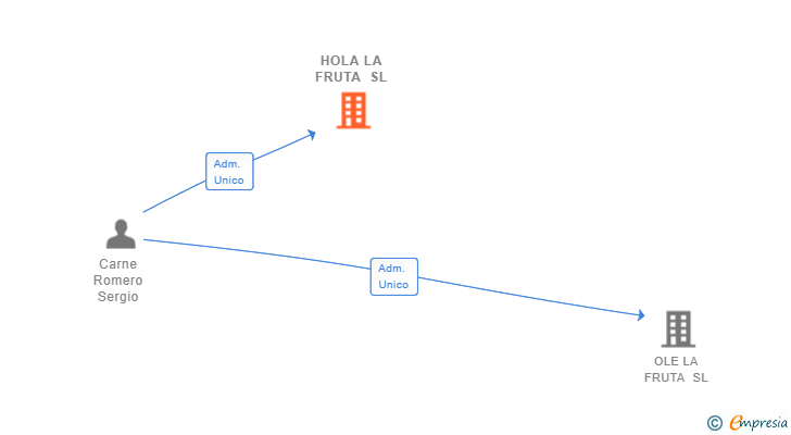 Vinculaciones societarias de HOLA LA FRUTA SL