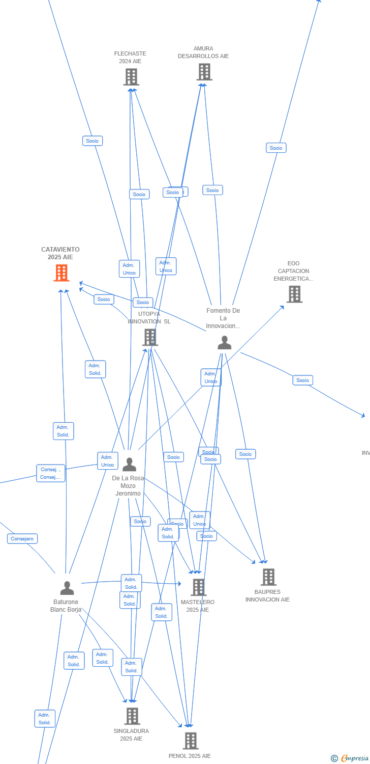 Vinculaciones societarias de CATAVIENTO 2025 AIE