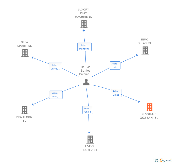 Vinculaciones societarias de DESGUACE GOZSAN SL